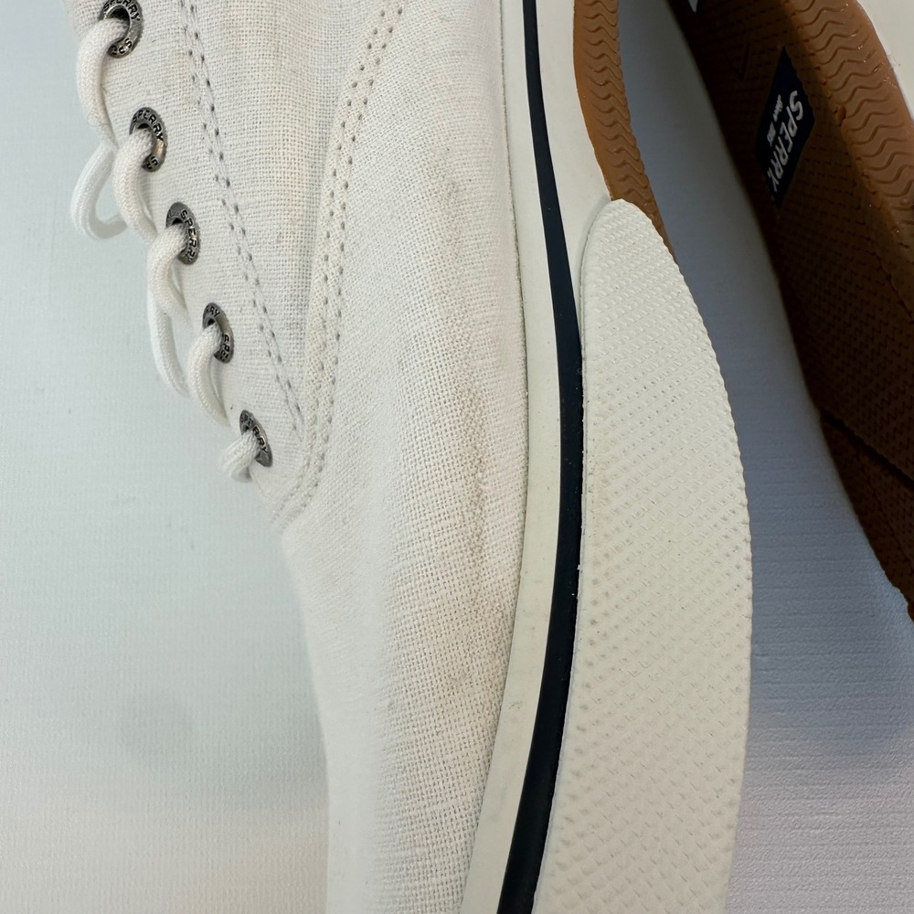 Sperry Top-Sider Mens White Canvas Boat Shoes Sneakers Size‎ 12 STS22131 - Picture 12 of 16